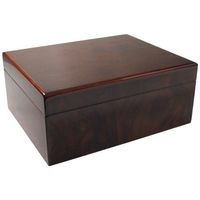Savoy by Ashton Medium Humidor in Walnut, 50 Cigar Capacity