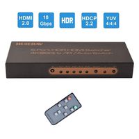 HUIERAV 4K@60Hz HDMI 2.0 Switch 5x1| Dolby Vision, HDR and HDCP 2.2 l Compatible for PS4 Pro, Xbox One/360, Fire TV, Support YCbCr 8bit 4:4:4, 10bit 4:2:2, 12bit 4:2:0