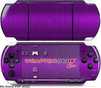 Sony PSP 3000 Decal Style Skin - Brushed Metal Purple (OEM Packaging)