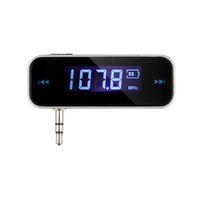 Wireless FM Transmitter for Car, ECRAB Mini FM Modulator with 3.5mm Aux Port, Audio Adapter Hands-Free Calls for iPhone Android