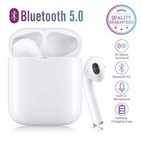 Bluetooth Earbuds Earphones, Bluetooth Headphones in-Ear for Sport Stereo Sound Noise Cancelling 2 Built-in Mic Earphones with Portable Airpods Charging Case