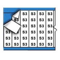 Brady WM-S3-PK Repositionable Vinyl Cloth (B-500), Black on White, Solid Letters & Numbers Wire Marker Card (25 Cards)