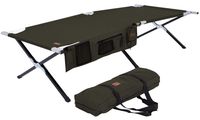 Tough Outdoors Camp Cot [XL] with Free Organizer & Storage Bag - Military Style Folding Bed for Camping, Traveling, Hunting, and Backpacking - Lightweight, Heavy-Duty & Portable Cots for Adults