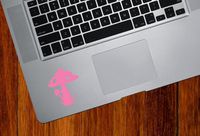 Yadda-Yadda Design Co. Magic Mushrooms - Trackpad/Keyboard - Vinyl Decal (Pink)
