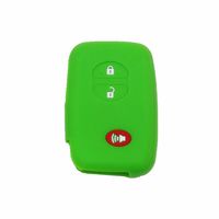 3 Buttons Green Silicone Rubber Remote Key Jacket Holder Key Fob Skin Cover for Toyota 4runner Venza Avalon Land Cruiser Camry