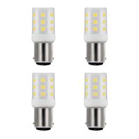 Makergroup 1076 1142 1004 90 LED Light Bulbs BA15D Double Contact Bayonet Base for Marine Navigation Anchor Stern Lights RV Camper Trailer Motorhome 10-40VDC 2W Warm White 4-Pack
