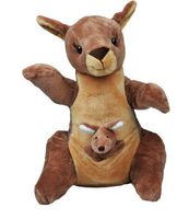 BEAREGARDS.COM Recordable Mother & Joey Kangaroo with 30 Second Digital Recorder