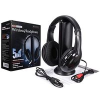 New 5 in 1 Stereo Wireless Headset Headphone+FM Transmitter for Laptop PC TV US Ship