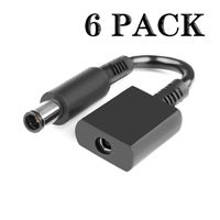Dongle Tip Converter Adapter for HP and Dell DC Cable 4.5MM to 7.4MM 734734-001 7347630001 HP dv4 dv5 dv6 dv7 zbook 15 17 G1 G2 EliteBook 850 750 820 720 G1 G2 Dell Latitude e6430 e7270 e7470 (6PACK)