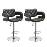 Fine Bar Stools,Bars Tools Swivel Stool Set of 2 Height Adjustable Bar Chairs with Back PU Leather Swivel Bar Stool Kitchen Counter Stools Dining Chairs (A)