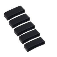 TenCloud Replacement Silicone Band Holders Fastener Rings Compatible with Garmin Vivoactive HR Smartwatch (Black Band Holder-5 Pack)
