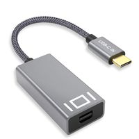 Onvian USB 3.1 Type-C to Mini DisplayPort Display Adapter, USB-C to Mini DP Adapter Support 4K 60Hz Compatible for MacBook, MacBook Pro, LED Cinema Display, Mini DP Monitor- Alumium Alloy Shell