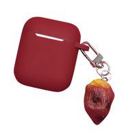 MChoiceSoft Silicone Shock Proof Protective Cover Case for Apple for AirPods Earphones (Wine - B)