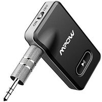 Mpow BH129 Bluetooth Receiver for Car Hands-Free Calls, Better Music Quality with CSR Chip,15 Hours Long Playing Time Bluetooth Adapter,1 Second Turn On/Off Button Car Kits,Dual Link,Voice Assistant