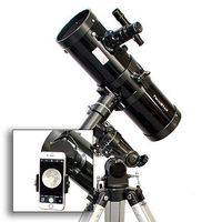 AstroVenture 4.5" Reflector Telescope with Universal Smartphone Camera Adapter (Black)