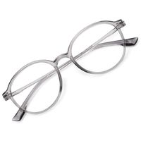 Gaoye Classic Blue Light Blocking Glasses Women/Men,Computer TR90 Round Lightweight Frame Anti UV Lens - 0.0 Diopter (Transparent Grey)