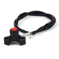 JFG RACING CNC Universal Motorcycle Engine Stop Start Kill Switch Button Dirt Pit Bike Quad (BLACK)