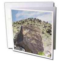 3dRose NM, Petroglyph National Monument, Boca Negra Greeting Cards, 6" x 6", Set of 12 (gc_92764_2)