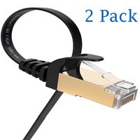 Cat 7 Ethernet Cable 16ft, VANDESAIL Network Cable, RJ45 High-Speed Professional Gold Plated Plug STP Wires CAT7 LAN Patch Cable Cord for Xbox, PS4, Modems, and Routers (5m/16ft-2pack)