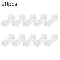 Cable Management Sleeve, Adhesive Data Cable Organizer, Charging Wire Holder Clips Wall Desk Cord Organizer (20Pcs) - Transparent