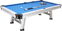 Playcraft Extera Outdoor Pool Table with Playing Equipment, Silver - 8-Feet