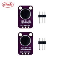 Oak-Pine 2PCS MAX4466 Electret Microphone Amplifier Module - High AVOL Adjustable Gain Breakout Control Board Sensor Electronic Kit Sound Amplification for DIY Projects