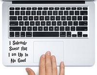 I Solemnly Swear Quote Harry Potter Printed Trackpad Clear Vinyl Decal Sticker Compatible with Apple MacBook Pro Air 11" 12" 13" 15" All Years Laptop Trackpad Keyboard (11 " Macbook Air)