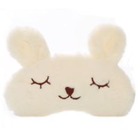 YOUTO Lovely Adjustable Rabbit Sleeping Blindfold Eye Mask (White)