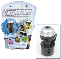 30x Magnification Smart Phone Clip-on Illuminated Microscope