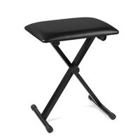 Flexzion Piano Bench - Keyboard Bench Height Adjustable Foldable X-Style Padded Stool Chair Seat Cushion With Anti-Slip Rubber Feet Perfect for Kids, Adult Instrumental Performance and Practice