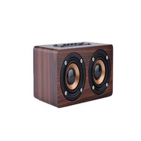 Huangou ❤ Bluetooth Speaker ❤ Wooden Portable Bluetooth Speaker Wireless Retro Bluetooth Speaker 3D Dual (Brown, 150×85×75mm)