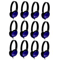 HamiltonBuhl Primo Stereo Headphones Blue - 12 Pack