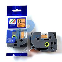 IDIK 1PK Compatible for Brother P-Touch TZe-B61 Black on Orange Fluorescent Laminated Label Tape TZ-B61 Tze B61(36mm x 8m)