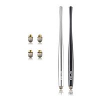 Elzo Stylus Pen Combo Universal Capacitive Touch Screen 2 Packs with 4 Replacement Fiber Fine Tips for Tablet iPad, iPhone, Samsung, Microsoft Surface Pro, HTC, Sony and More Android Phones