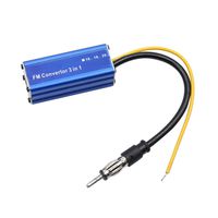 uxcell Blue Aluminum Car 16MHz MP3 FM Radio Convertor Transmitter DC 12V