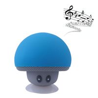 Hipipooo Cute Speaker Mushroom-Shaped, Bluetooth Mini Speaker with Built-in Mic and Suction Cup for Kitchen/Bedrooms/Car/Desk/Shelf/Party/Travel/Outdoor Android/iOS Speaker(Blue)
