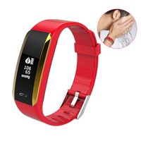 Smart Bracelet Fitness Tracker with Sleep Monitor Calorie Counter Heart Rate Monitor Activity Tracker Watch Android iOS - Red