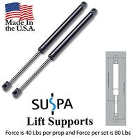 Suspa C16-11028 C1611028, 12" Gas Prop, Quantity (2), Force 40 Lbs Per Prop, Force Per Set 80 Lbs, Camper Rear Window, Tonneau Cover Lift Supports, Window Lift Support, Struts, Made in USA