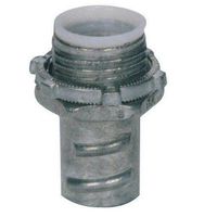 Morris Products 15082 Screw-in Connector, Insulated Throat, for Greenfield/Flex Conduit, Zinc Die Cast, 1-1/2" Trade Size