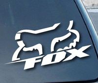 Fox Moto - Vinyl - 5" wide (Color: WHITE) decal laptop tablet skateboard car windows stickers