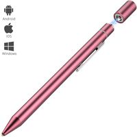 Heiyo Stylus Pen with Magnetic Charging Station, 30-Day Standby & 10 Hrs Using Time Rechargeable Capacitive Digital Pen Compatible for iPad/iPhone/Surface/HP Touch Screen Tablets (IOS/Android/Windows)