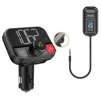 Cigarette Lighter Bluetooth FM Transmitter - Universal Wireless Car Bluetooth Adapter, Music Audio Stereo Radio Receiver w/Mic, Handsfree Calling, Siri/Google Asst, USB, Micro SD Slot - Pyle Pbt97