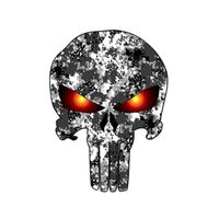 Glumes Skull 3D Sticker, Halloween, Scariest, Removable, Car Side Body Decal, Motorcycle Bicycle Body Sticker, Luggage Decal, Graffiti Patches, Skateboard Stickers, Laptop Stickers, Mural Decor Decal (C)