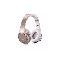 Over-Ear Headphones-PluStore MH1 Foldable Wireless Bluetooth 3.0 On-Ear 2 in1 Headphones with Twist-out Speaker Stereo Headphone Headset (Gold)