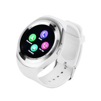 YUNTAB Y1 SmartWatch Touch Screen Support SIM Card with Pedometer Sleep Mode, Compatible iOS Android Smartphone (White)