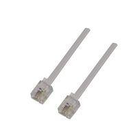 Short 4 Inch Phone Line Cord Fax Modem Landline Small RJ11 Telephone Cable 6P4C (2 Pack) Universally Compatible