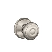 Schlage F10GEO619 SN GEO Passage KNOB BX, 1 Pack, Satin Nickel