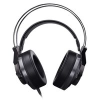 DWY Over-Ear Headphones Head-Mounted Gaming Headset, 7.1 Stereo Esports Gaming Microphone Gaming Headset, Black
