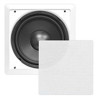 Pyle PDIWS10 In-Wall / In-Ceiling 10" High Power Subwoofer System, DVC, Flush Mount, White, Single Speaker
