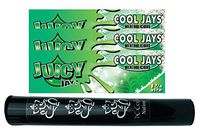 Herb Airtight Tube Pocket Protector with Juicy Jay's Cool Jay's 1.25 Flavored Hemp Rolling Papers 3 Count DC Crafts Nation- Ganesha